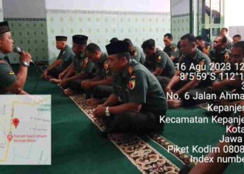 Dalam Rangka HUT Kemerdekaan RI Ke -78 Tahun 2023, Kodim 0808/Blitar Gelar Do’a Bersama