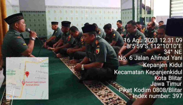 Dalam Rangka HUT Kemerdekaan RI Ke -78 Tahun 2023, Kodim 0808/Blitar Gelar Do’a Bersama