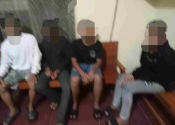 Nenteng Clurit Mirip Geng Motor “Viral”, Polsek Tanjung Pura Amankan 4 Pelaku