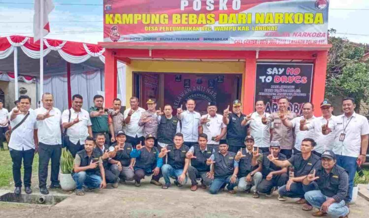 Tim Supervisi Dirnarkoba Polda Sumut Cek Posko Satgas Relawan Anti Narkoba di Langkat