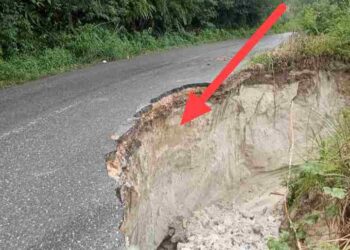 Memprihatinkan, Jalan Provinsi di Pangaribuan Terancam Putus