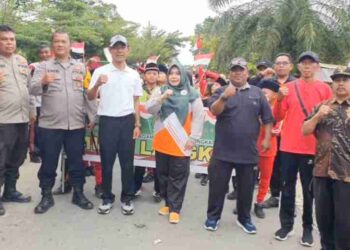 Sekolah MIN 9 Langkat Rayakan Kemerdekaan RI dengan Kegiatan Jalan Sehat dan Senam