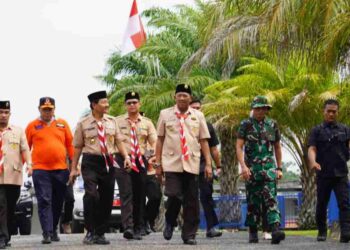 Buka Kegiatan Perkemahan Pramuka, Plt Bupati Langkat: Tingkatkan Kualitas Kemampuan Anggota Saka Bahari 