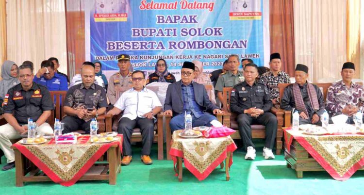 Kunker Bupati Solok di Nagari Saok Laweh dalam Rangka Memaksimal Pembangunan Merata