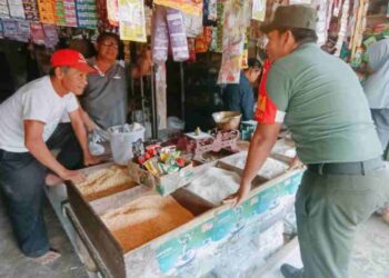 Babinsa Koramil Udanawu Cek Harga Sembako di Wilayah Binaannya