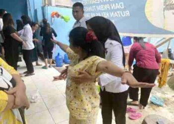 Rutan Kelas 2B Tanjung Pura Lakukan Razia di Blok Hunian Warga Binaan Pemasyarakatan