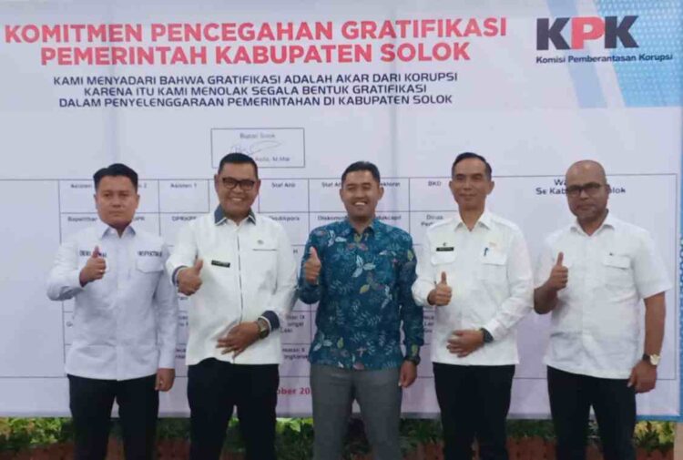 Kabupaten Solok Mendapatkan Indeks Penilaian Integritas Terbaik di Sumbar Tahun 2023