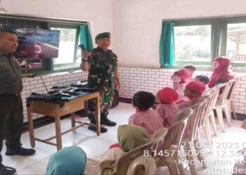 Koramil 14 Kesamben Sambut Kunjungan TK An Nur