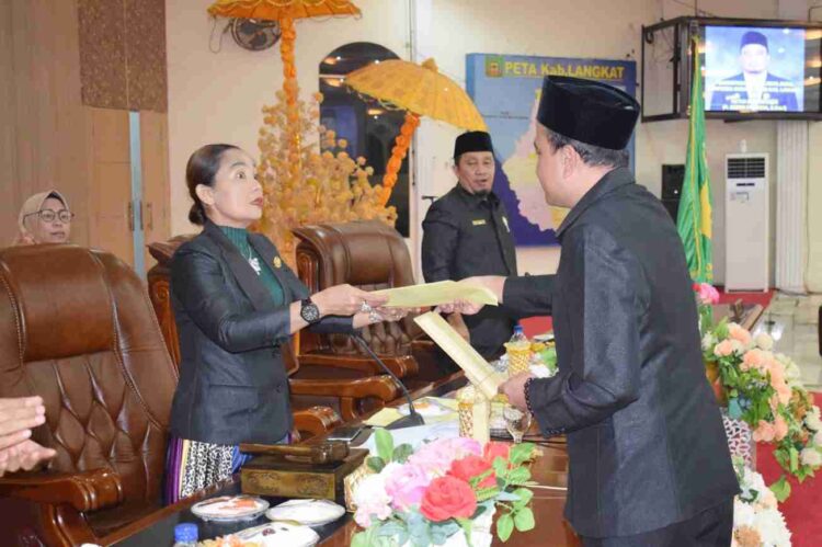 Lima Ranperda Ditetapkan DPRD Langkat Masuk dalam Propemperda 2024