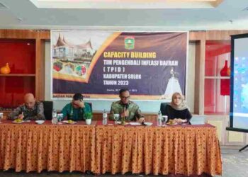 Kabupaten Solok menggelar acara Capacity Building Tim Pengendali Inflasi Daerah bagi Kabupaten Solok. (Vit-Dberita.ID) 