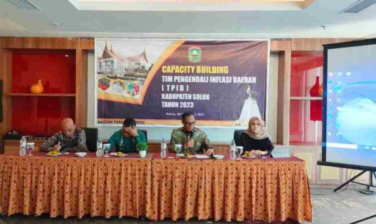 Kabupaten Solok menggelar acara Capacity Building Tim Pengendali Inflasi Daerah bagi Kabupaten Solok. (Vit-Dberita.ID) 