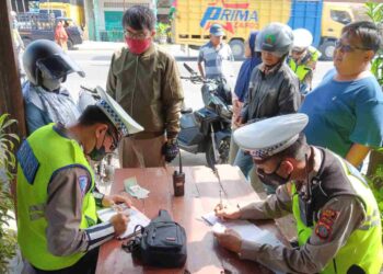 Sat Lantas Polres Langkat Laksanakan Razia Pajak Kenderaan Bermotor