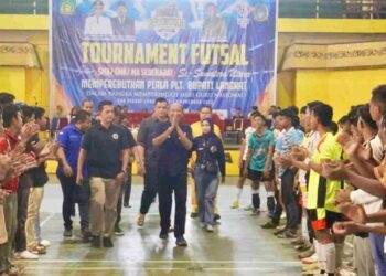 Turnamen Futsal Antar SMA Sederajat Rebutkan Piala Plt Bupati Langkat