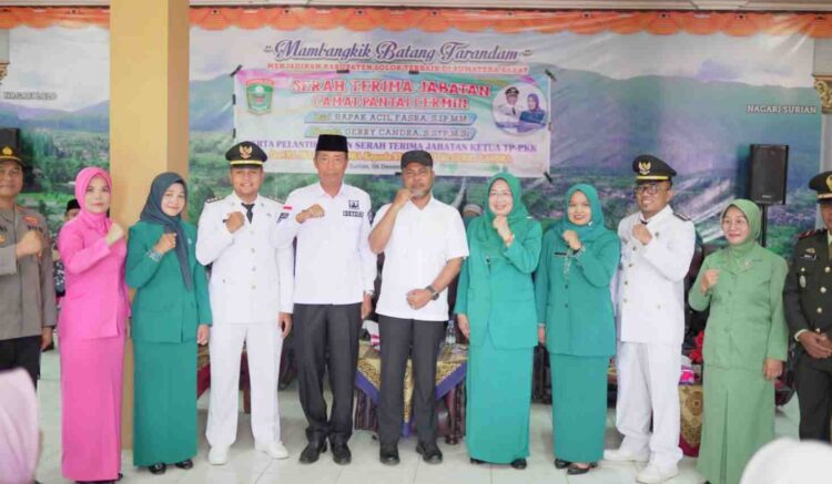 Sertijab Camat Pantai Cermin dan Pelantikan Ketua TP-PKK, Digelar di Kantor Camat