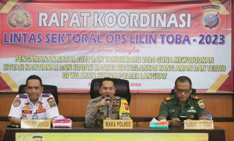 Polres Langkat Rapat Kordinasi Lintas Sektoral dalam rangka Ops Lilin Toba 2023