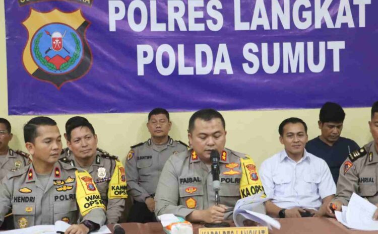 Pres relis akhir Tahun 2023 di Polres Langkat. (Zrah-Dberita.ID)