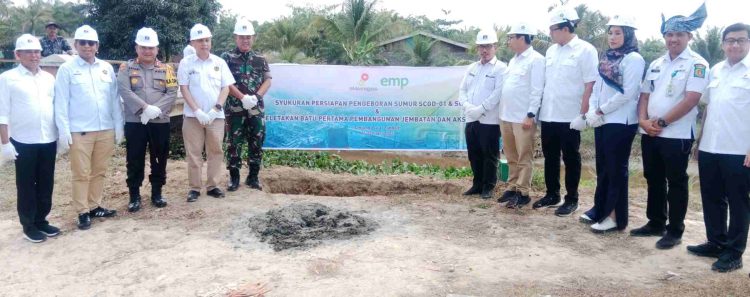 EMP Gebang Ltd Lakukan Peletakan Batu Pertama Persiapan Pembangunan Jalan dan Jembatan di Tanjung Pura