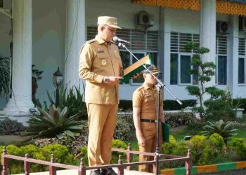Apel Gabungan, Pj Bupati Langkat Sampaikan 2 Pesan Penting ke Seluruh ASN
