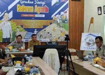 Pemkab Langkat Ikuti Zoom Meeting dengan Dirjen Penataan Agraria Kementrian ATR/BPN RI