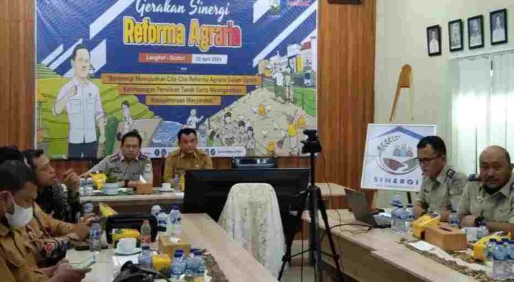 Pemkab Langkat Ikuti Zoom Meeting dengan Dirjen Penataan Agraria Kementrian ATR/BPN RI