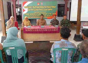 Satgas TMMD Sosialisasi Pembuatan Roter dan Fermentasi Pakan Ternak