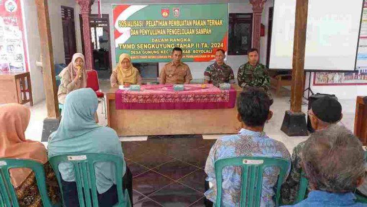Satgas TMMD Sosialisasi Pembuatan Roter dan Fermentasi Pakan Ternak