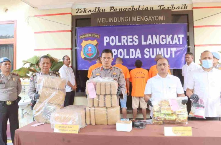 Polres Langkat Tangkap 66 Tersangka dari 57 Kasus Narkoba Selama Mei 2024