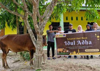 PT CEP Salurkan Hewan Kurban di 4 Desa, di Tanjung Pura