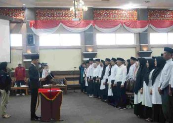 PPK dan PPS untuk PSU pada Pemilu Anggota DPD RI Provinsi Sumatera Barat Tahun 2024 di Lantik