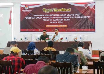 KPU Kab Solok Gelar Rakor Persiapan PSU Pemilu DPD Provinsi Sumatera Barat Tahun 2024
