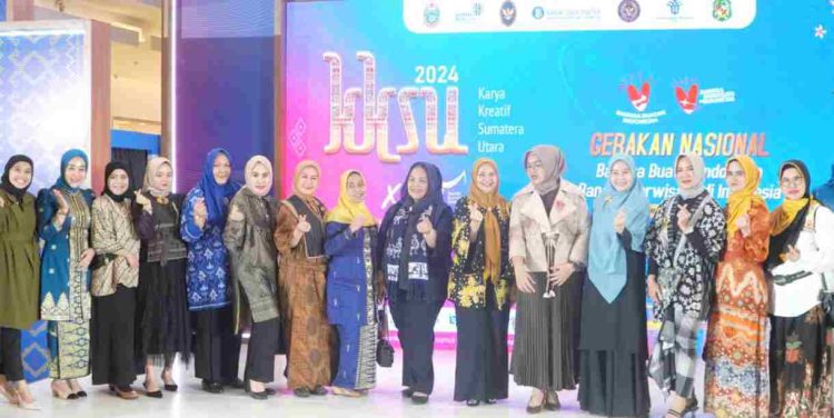 Pj Ketua PKK Langkat Ikut Ramaikan Karya Kreatif Sumatera Utara di Delipark