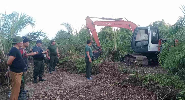 KPH Wilayah I Stabat Amankan Excavator Milik KTHM dari Kawasan Hutan Produksi