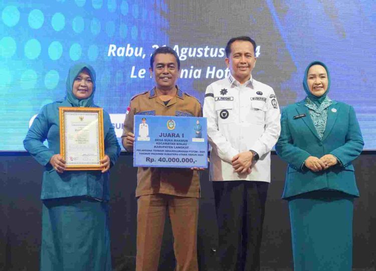 Desa Suka Makmur-Binjai Raih Juara 1 PTP2WKSS Tingkat Sumut