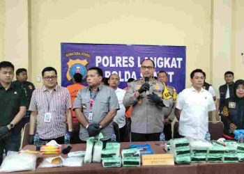 Polres Langkat Musnahkan 21 Kg Sabu dari Lima Tersangka