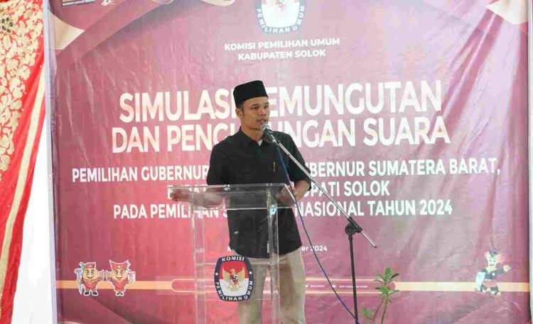 Simulasi Pemungutan dan Penghitungan Suara Pilkada Serentak Nasional 2024 di Kabupaten Solok