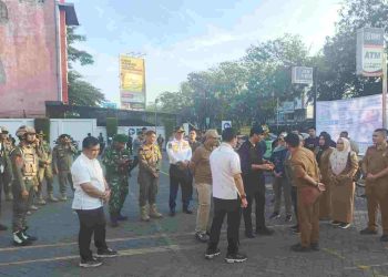 Personel Denpom 1/5 Ikuti Giat Patroli Pengamanan Asmara Subuh Keliling Kota Medan