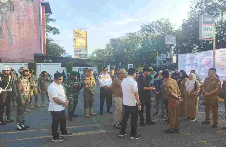 Personel Denpom 1/5 Ikuti Giat Patroli Pengamanan Asmara Subuh Keliling Kota Medan