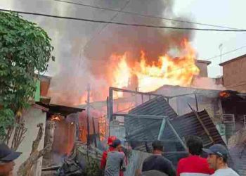 Musibah Kebakaran Hanguskan 19 Rumah di Brandan-Langkat