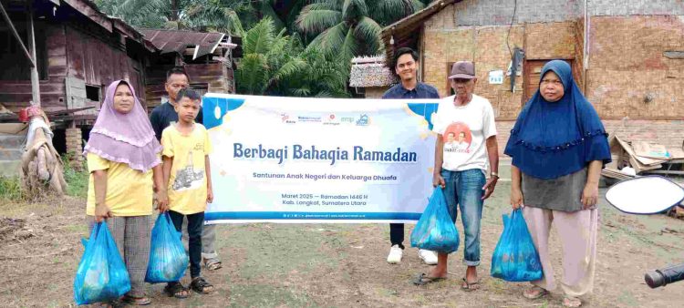 50 Paket Sembako “Berbagi Bahagia Ramadhan” Disalurkan EMP Gebang di Tanjung Pura