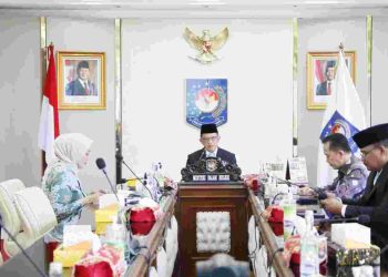 Mendagri Muhammad Tito Karnavian saat memberikan arahan pada Musrenbang RKPD Provinsi Malut Tahun 2026, Kamis (24/4/2025).