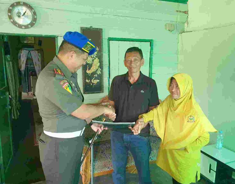 HUT ke-79 Pomad, Dandenpom I/5 Medan Pimpin Langsung Anjangsana ke Rumah Sertu Muji Harianto