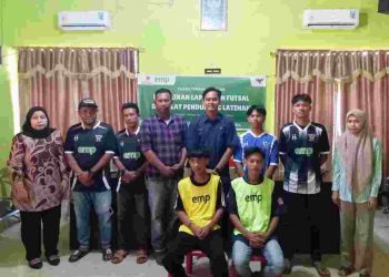 SKK Migas–EMP Gebang Ltd Bantu Perbaikan Sarana Futsal di Desa Bubun