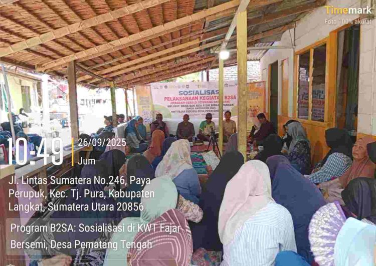 KWT Fajar Bersemi Gelar Sosialisasi Program B2SA di Desa Pematang Tengah