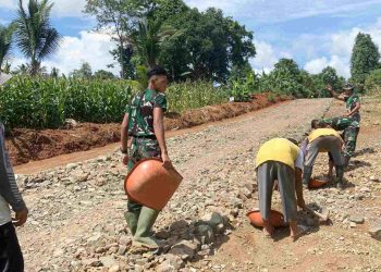 Satgas TMMD Ke-126 Kodim 0601/Pandeglang Lanjutkan Pengerasan Jalan, Progres Capai 94%