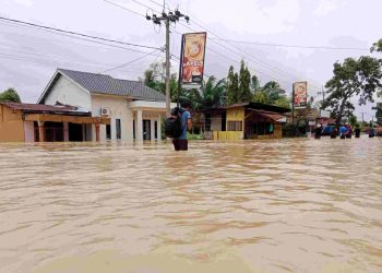 Dampak Bencana Alam Banjir, Warga Pematang Tengah Lengkap Penderitaan, dan terancam mati kelparan. (Dberita.id)