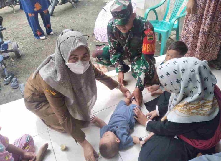 Babinsa Jajaran Kodim 0203/Langkat Gelar Pendampingan Posyandu di Desa Binaan
