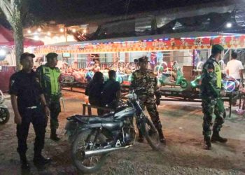 Guna Tingkatkan Keamanan Wilayah, Personel Kodim 0203/Langkat Laksanakan Patroli Bersama Komduk