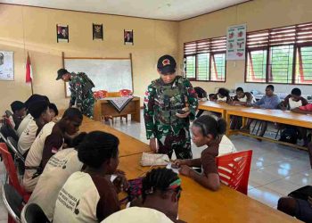 Satgas Yonif 123/Rajawali Hadirkan Semangat Baru di Dunia Pendidikan Papua