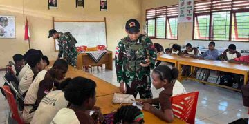 Satgas Yonif 123/Rajawali Hadirkan Semangat Baru di Dunia Pendidikan Papua