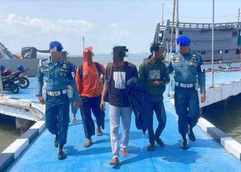 TNI AL Gagalkan Kapal Penyelundup Balpress Hingga Rokok Ilegal di Perairan Pulau Sanglar Tanjung Balai Karimun